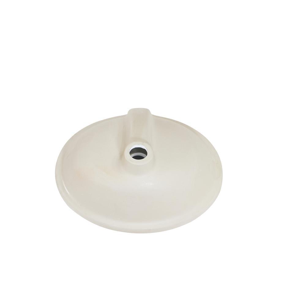 Altair 15.2'' White Ceramic Oval Bathroom Sink with Overflow