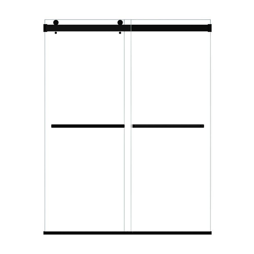 60" W x 76" H Bypass Frameless Shower Door