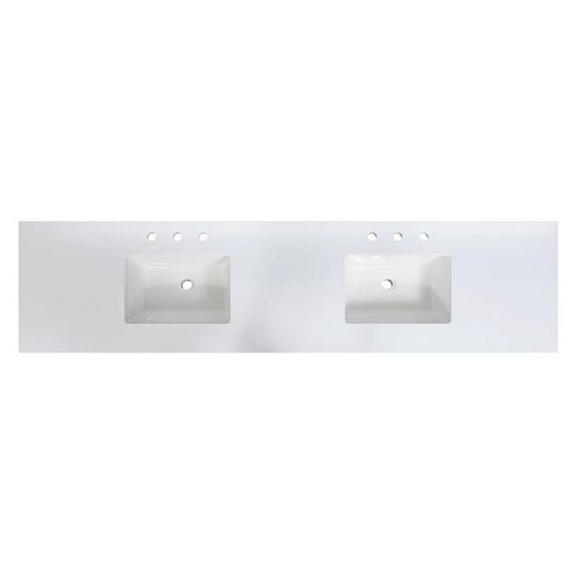 Altair Caorle 84" Resin Double Vanity Top with Sink and 6 Faucet Holes