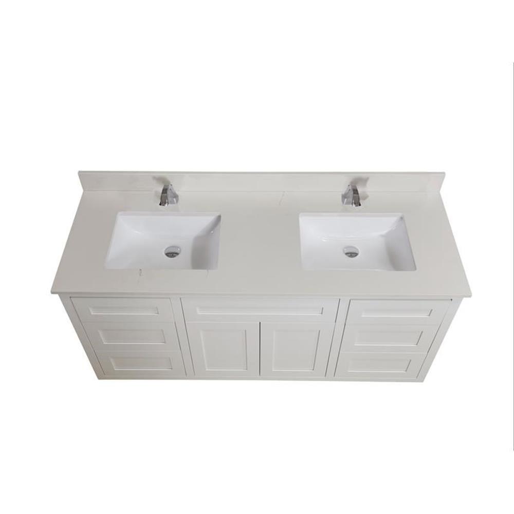 Altair 61'' Composite Double Bathroom Vanity Top with Sink