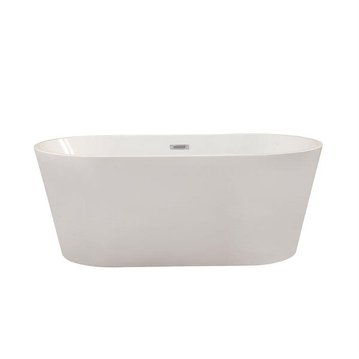 Cielo 59.1'' x 29.5'' Freestanding Soaking Acrylic Bathtub