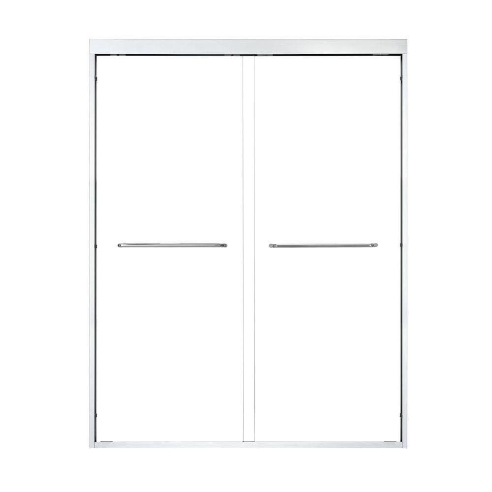 Ennis 48" W x 76" H By Pass Framed Shower Door with Clear Glass