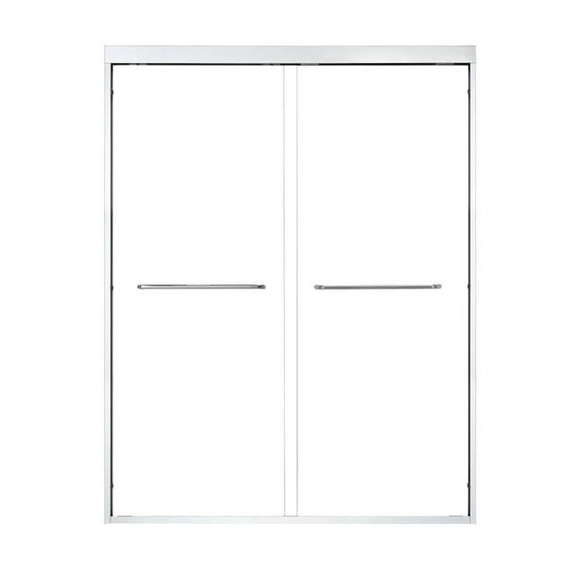 Ennis 48" W x 76" H By Pass Framed Shower Door with Clear Glass
