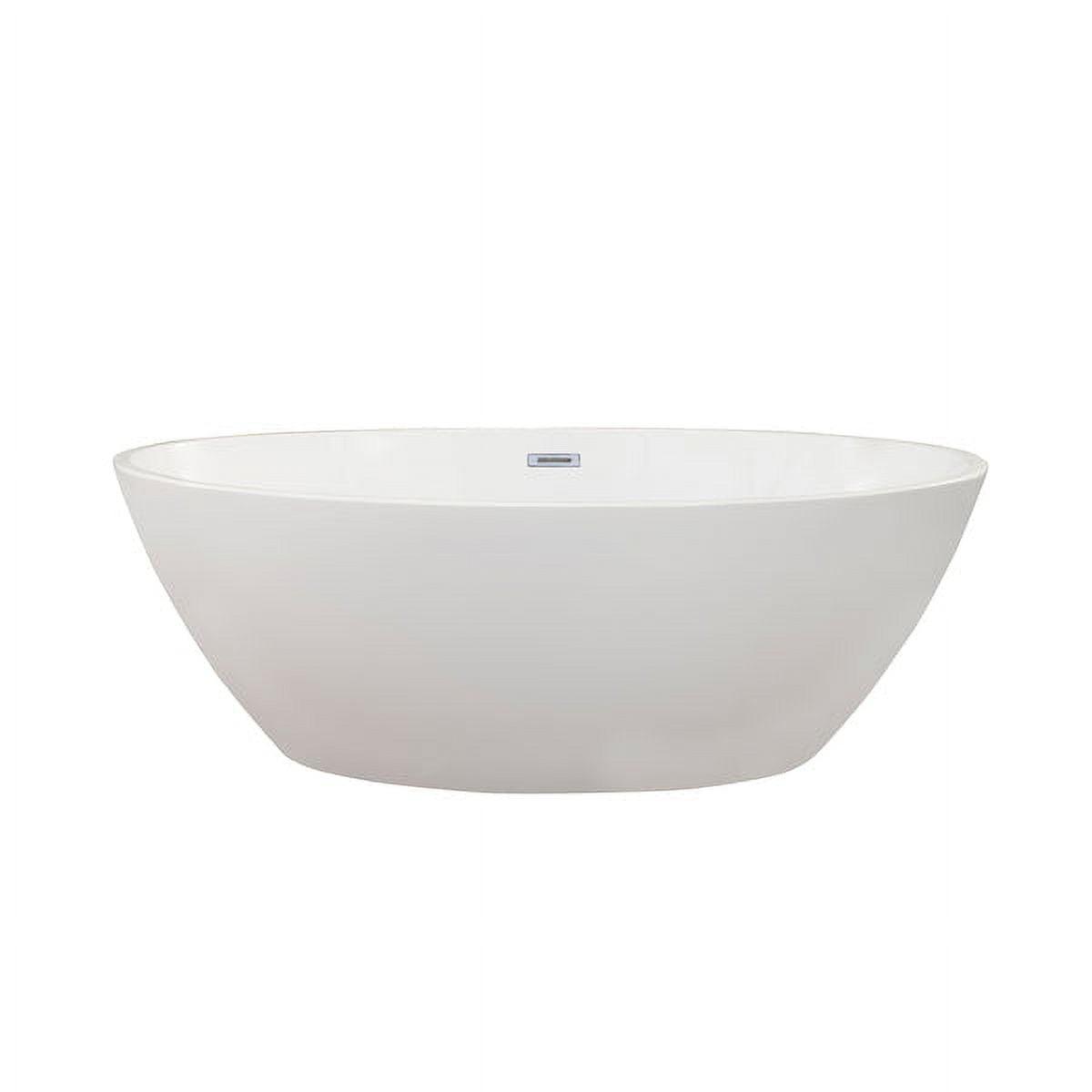 Jolie 68.5'' x 39.8'' Freestanding Soaking Acrylic Bathtub