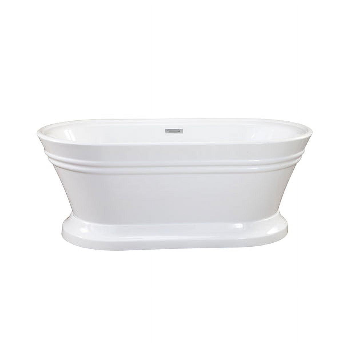 Solace 59.1'' x 29.5'' Freestanding Soaking Acrylic Bathtub