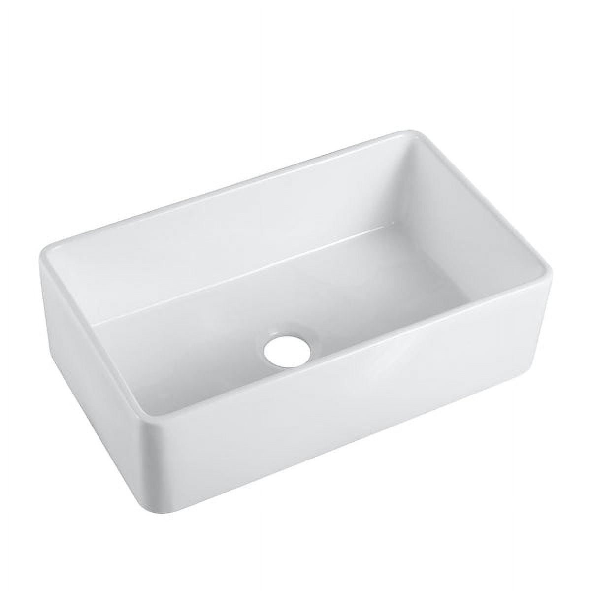 Trento 33'' L Farmhouse / Apron Single Bowl Ceramic Kitchen Sink