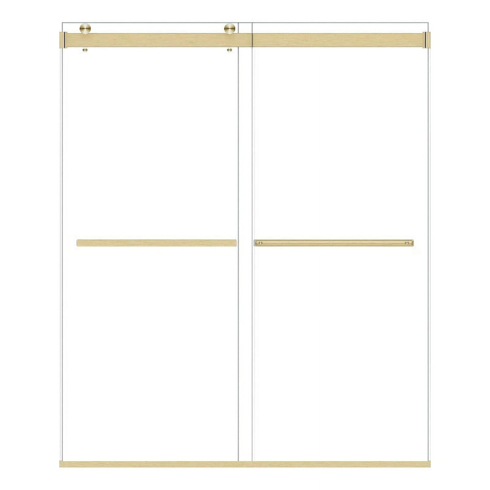 64" W x 76" H Bypass Frameless Shower Door