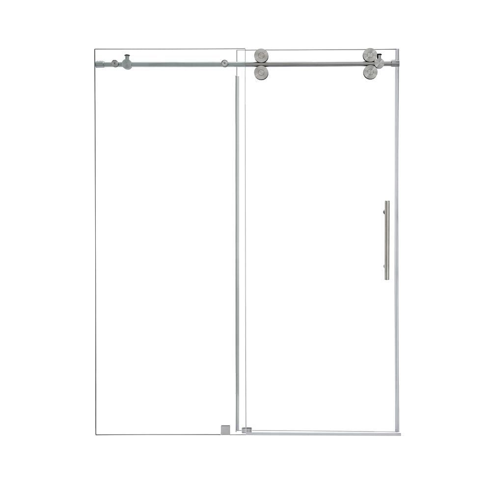 56" - 60" W x 78" H Single Sliding Frameless Shower Door