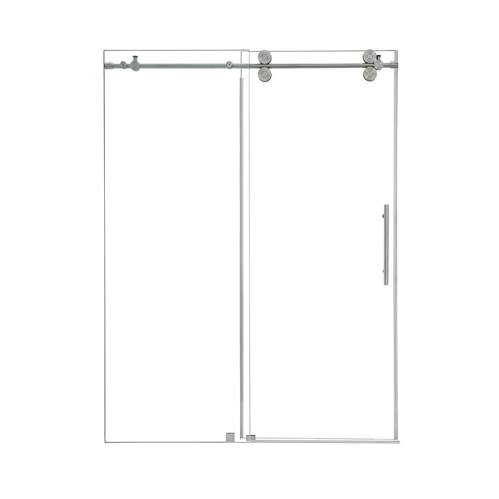 52" - 56" W x 78" H Single Sliding Frameless Shower Door