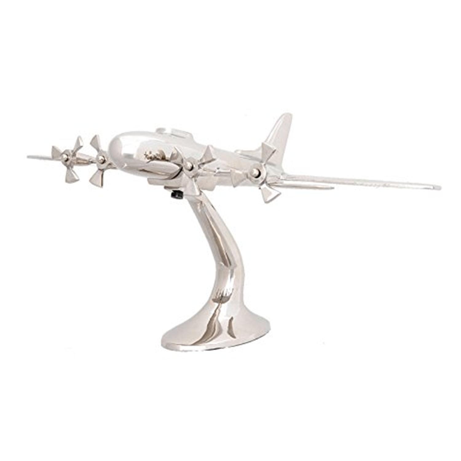 Shiny Nickel Aluminum WWII Airplane Figurine