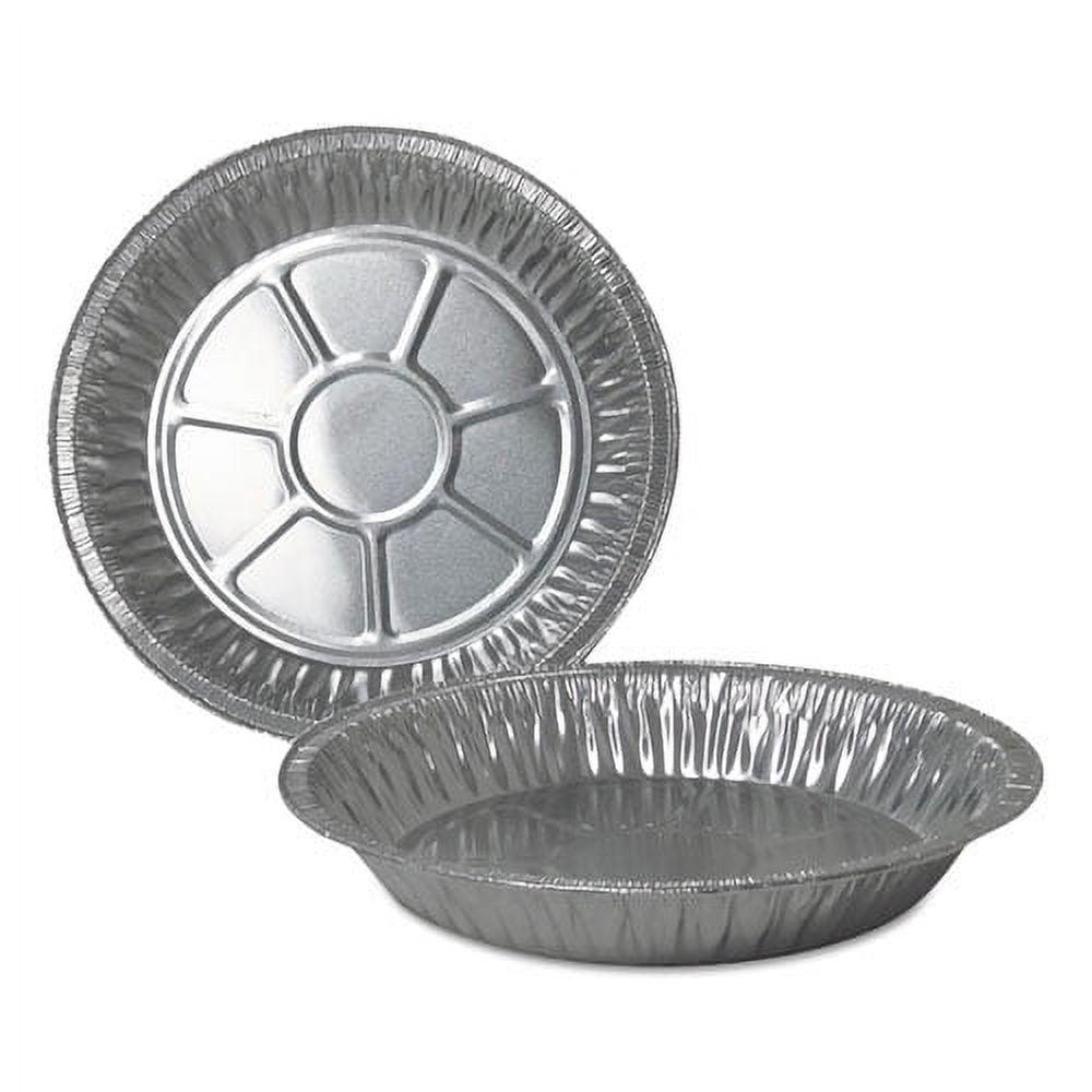 Durable 9-Inch Silver Aluminum Pie Pans, 32.7 oz Capacity