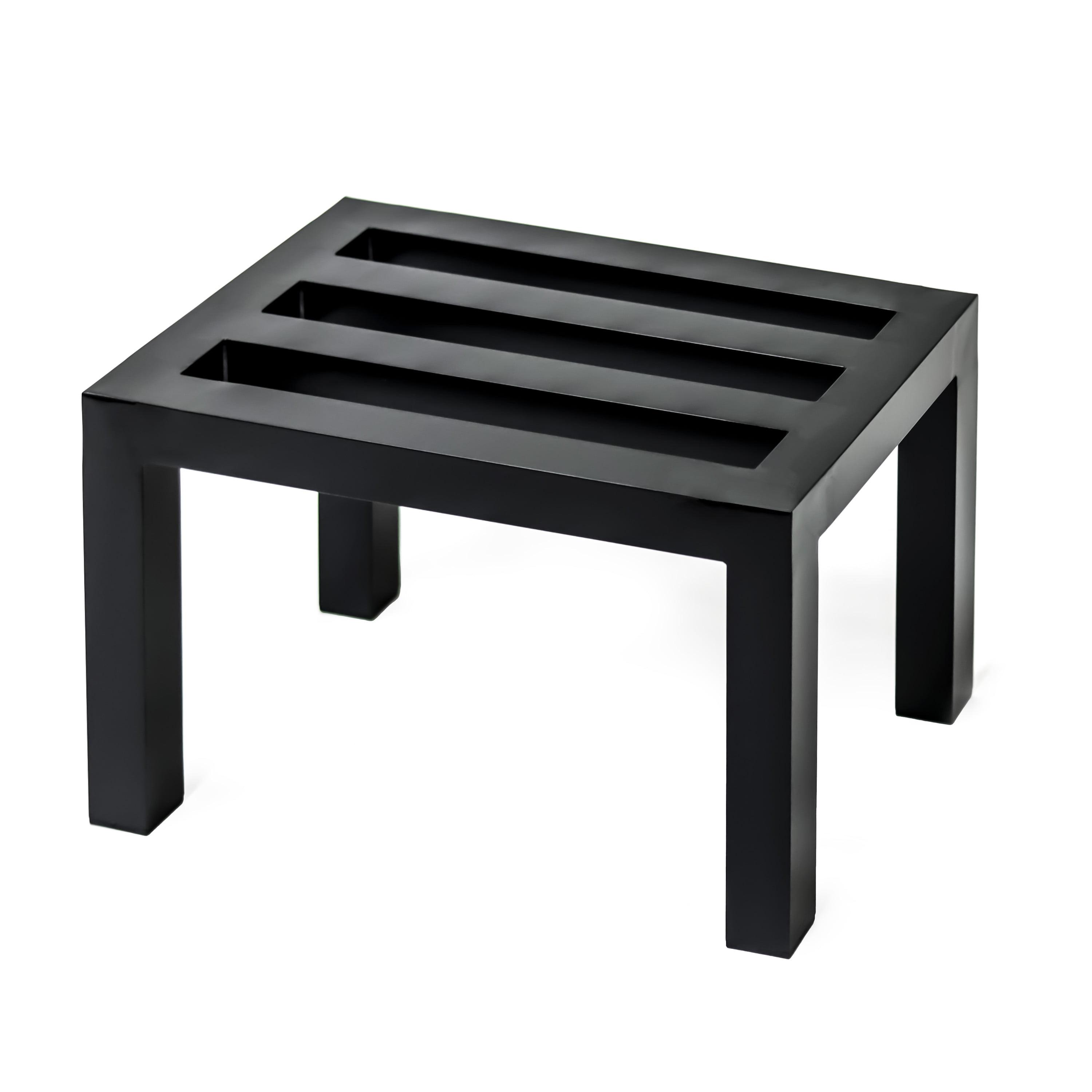 Black Aluminum 330lb Capacity Dunnage Rack for Garage and Kitchen