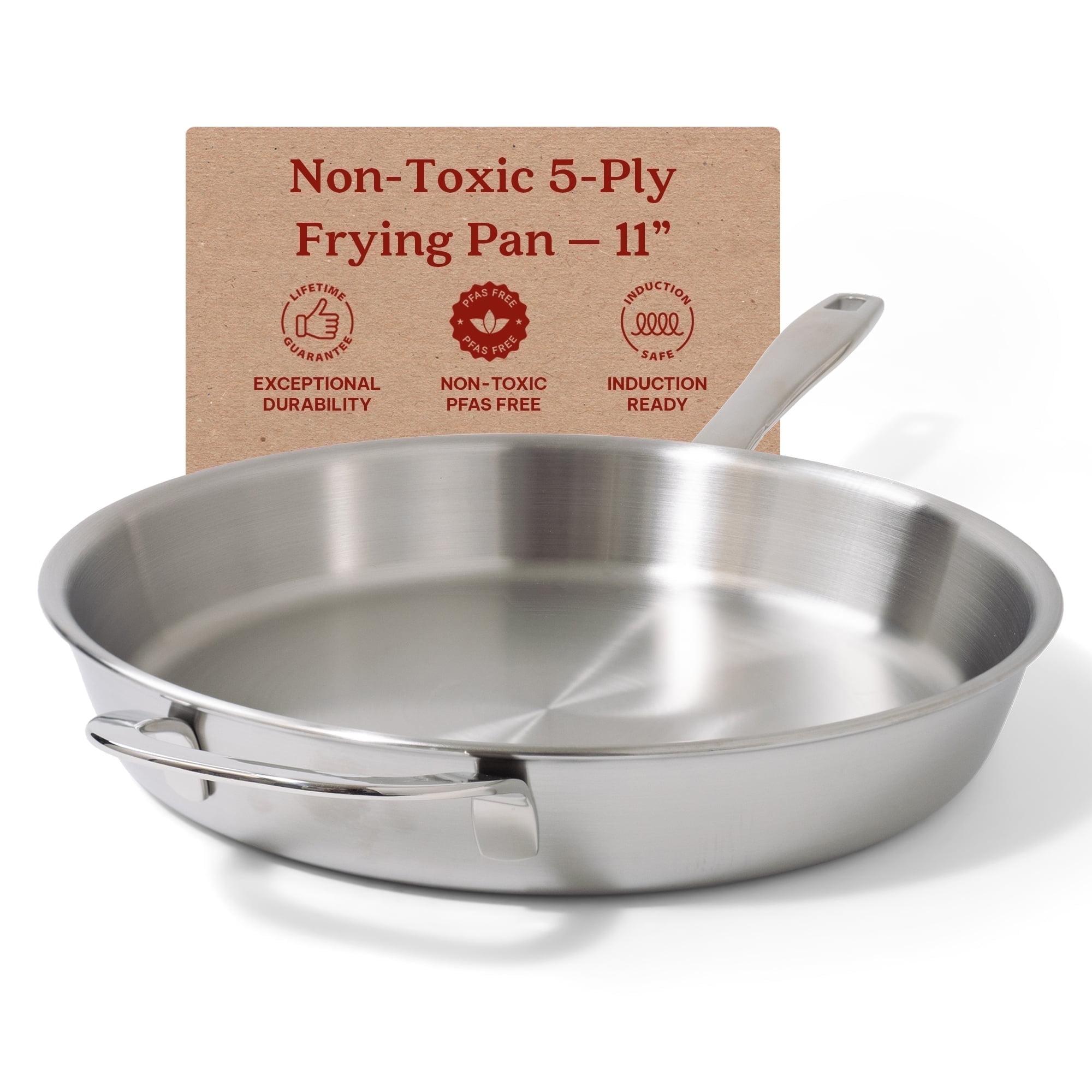 Alva Alva Maestro Premium 5-Ply Stainless Steel Frying Pan - Polished Stainless Steel