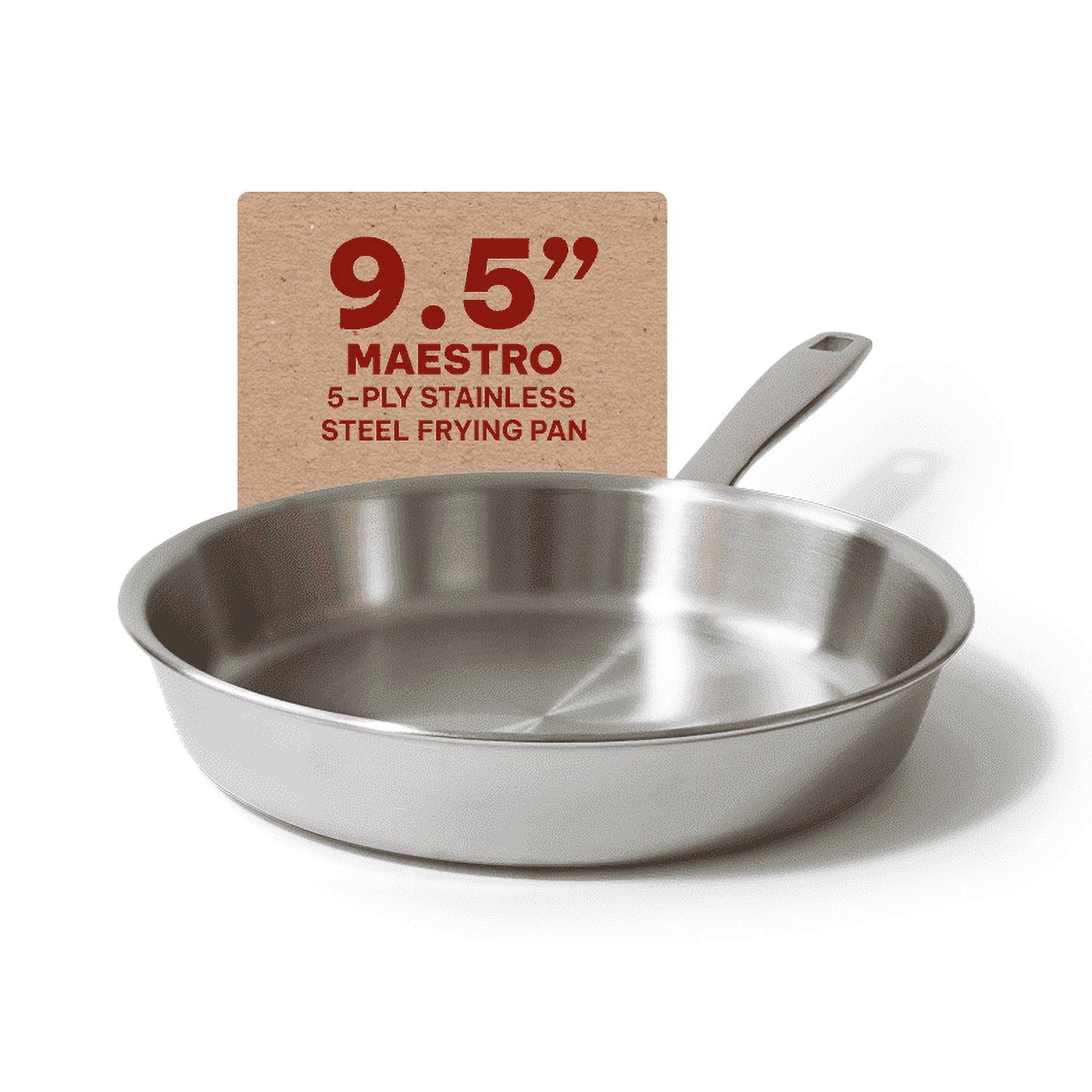 Alva Alva Maestro Premium 5-Ply Stainless Steel Frying Pan - Polished Stainless Steel