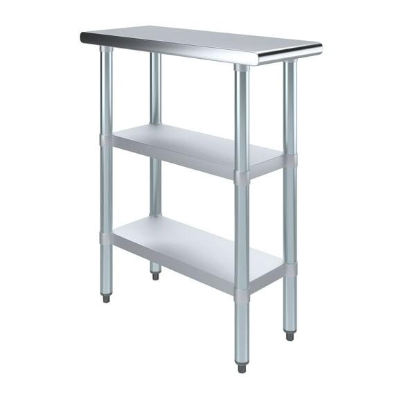 Stainless Steel Work Table with 2 Shelves