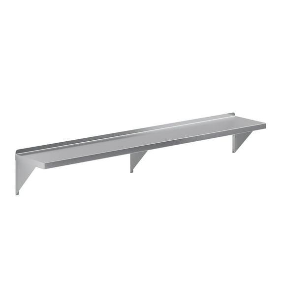 AmGood 12 in. x 72 in. Stainless Steel Wall Shelf | NSF Certified | Appliance & Equipment Metal Shelving | Kitchen, Restaurant, Garage, Laundry, Utility Room