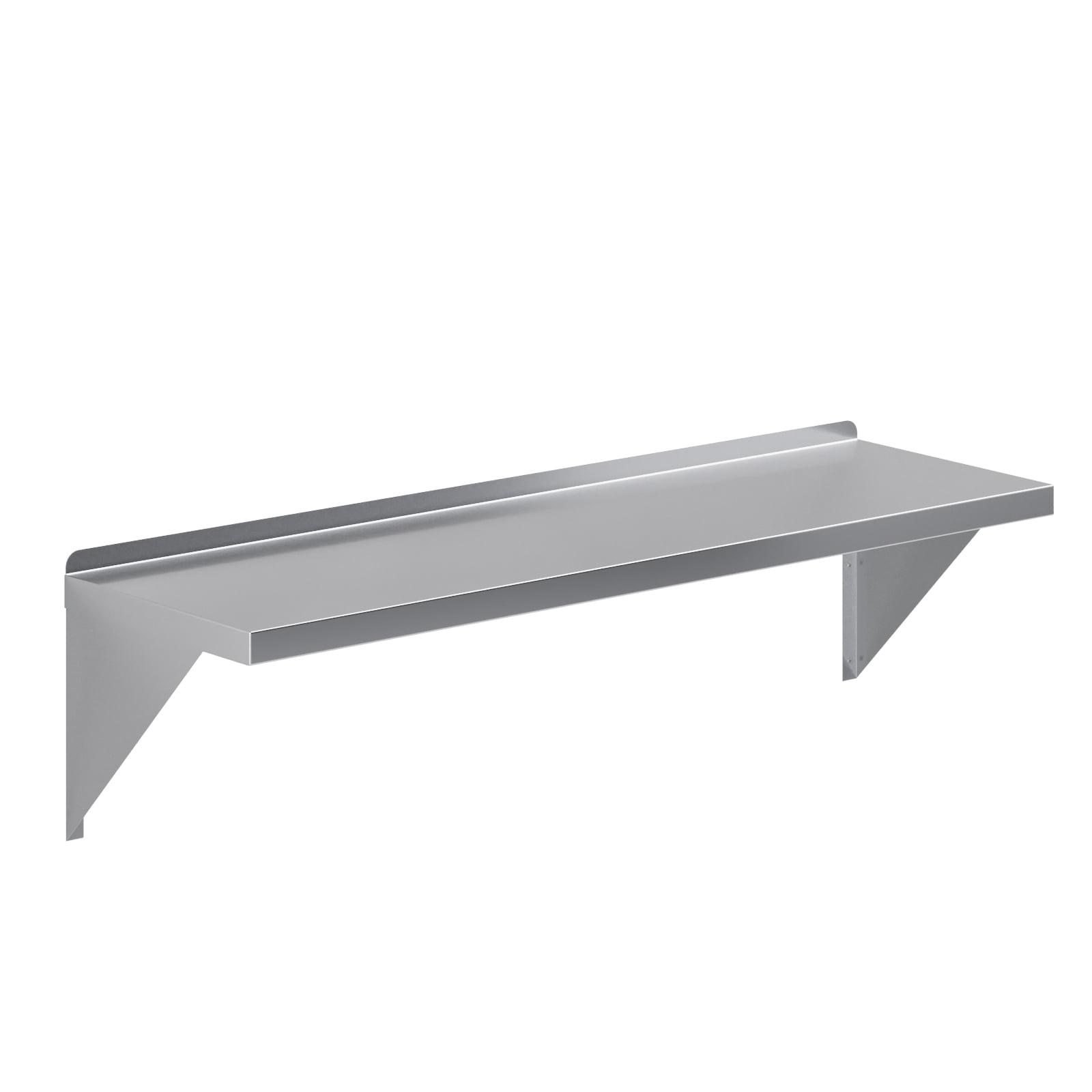 48" Stainless Steel Wall Shelf with Brackets