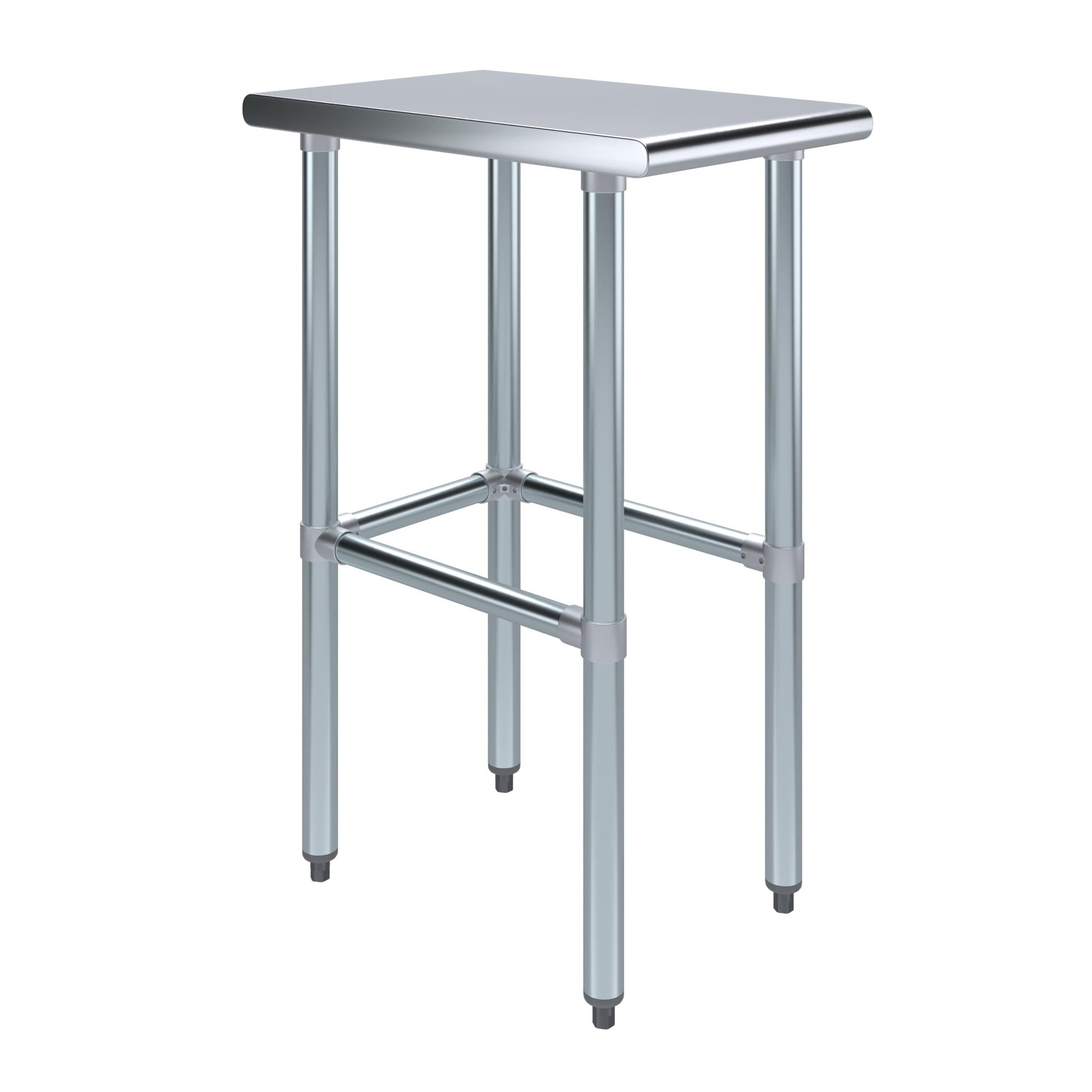 24'' x 15'' Stainless Steel Utility Work Table with Galvanized Legs