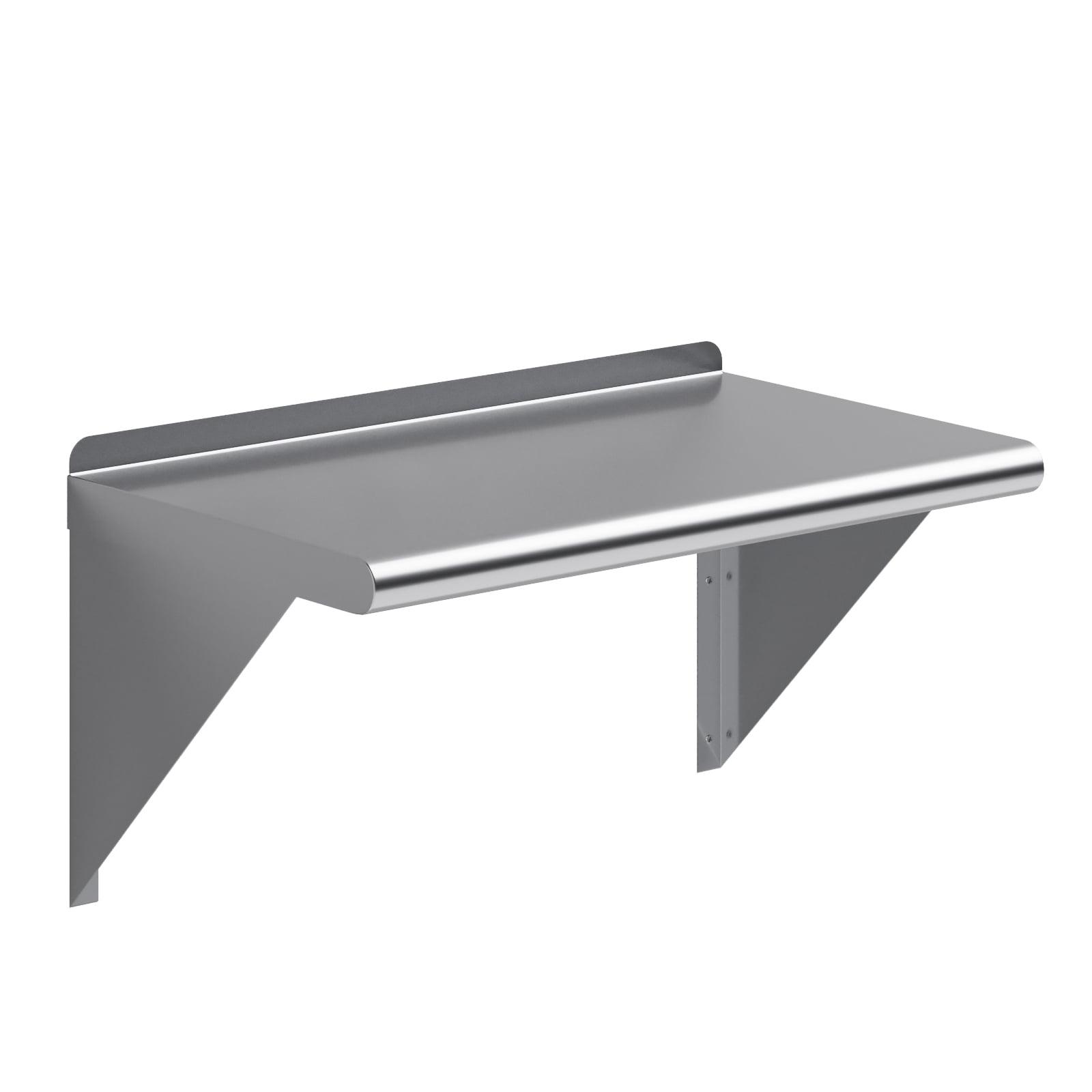 24" x 14" Stainless Steel Wall Shelf with Brackets