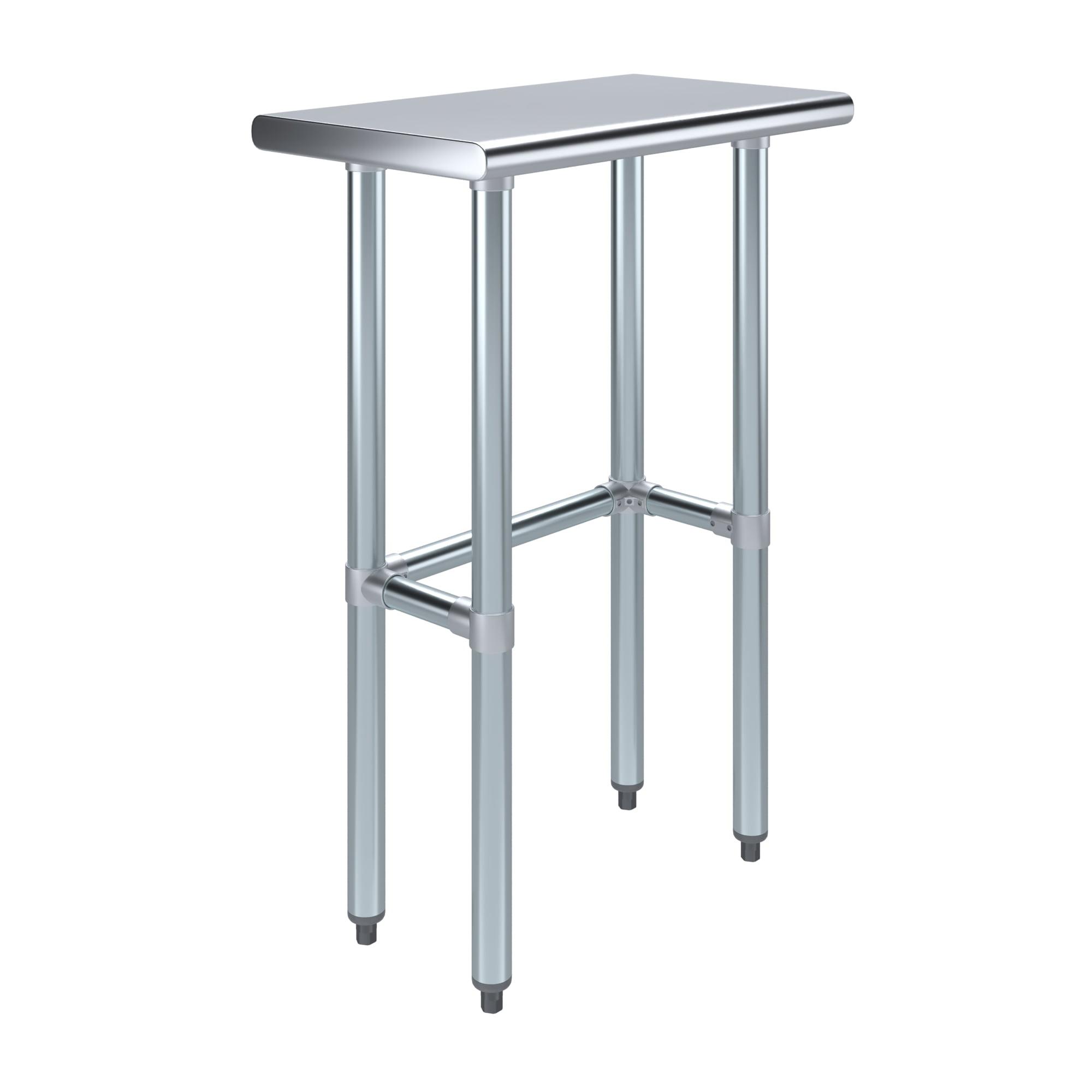 24" Stainless Steel Work Table with Galvanized Legs