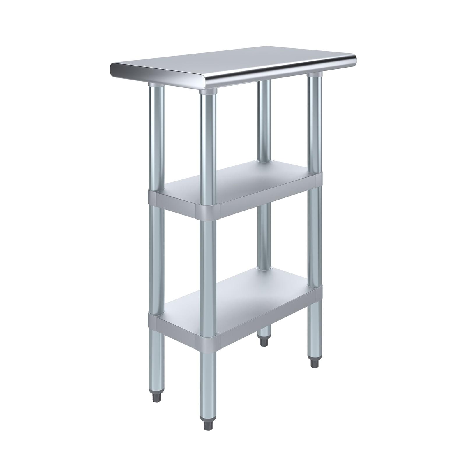 Stainless Steel Work Table with 2 Shelves