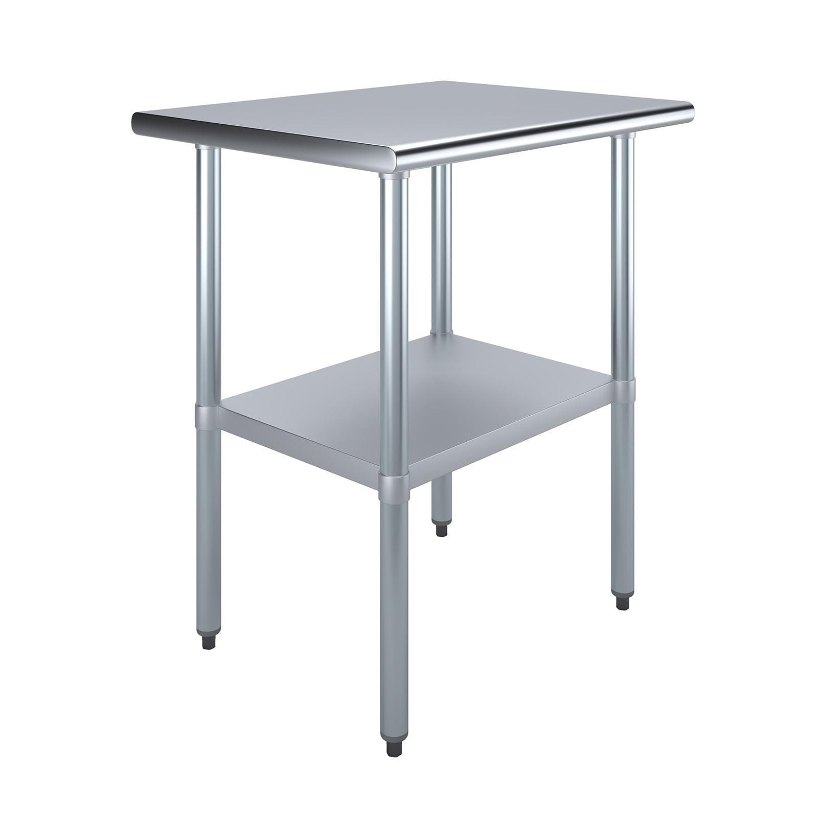 Stainless Steel Table with Undershelf. Metal Prep Table. NSF.