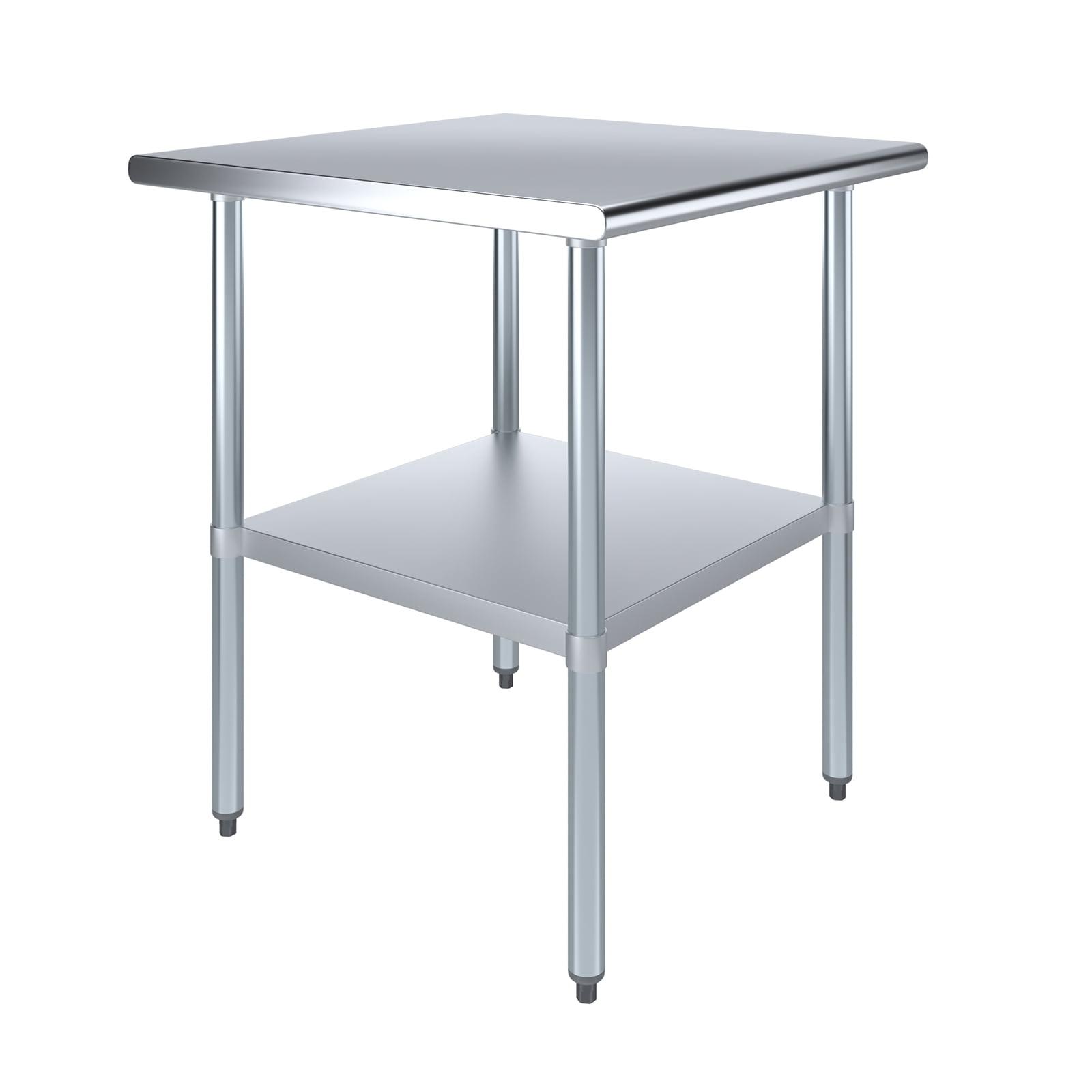 Amgood Stainless Steel 35'' H Adjustable Work Table