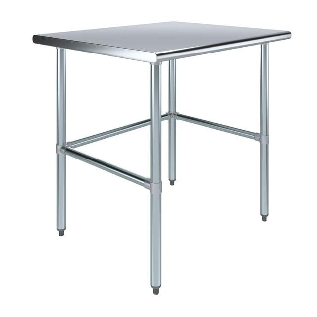 Amgood Stainless Steel Open Base Work Table