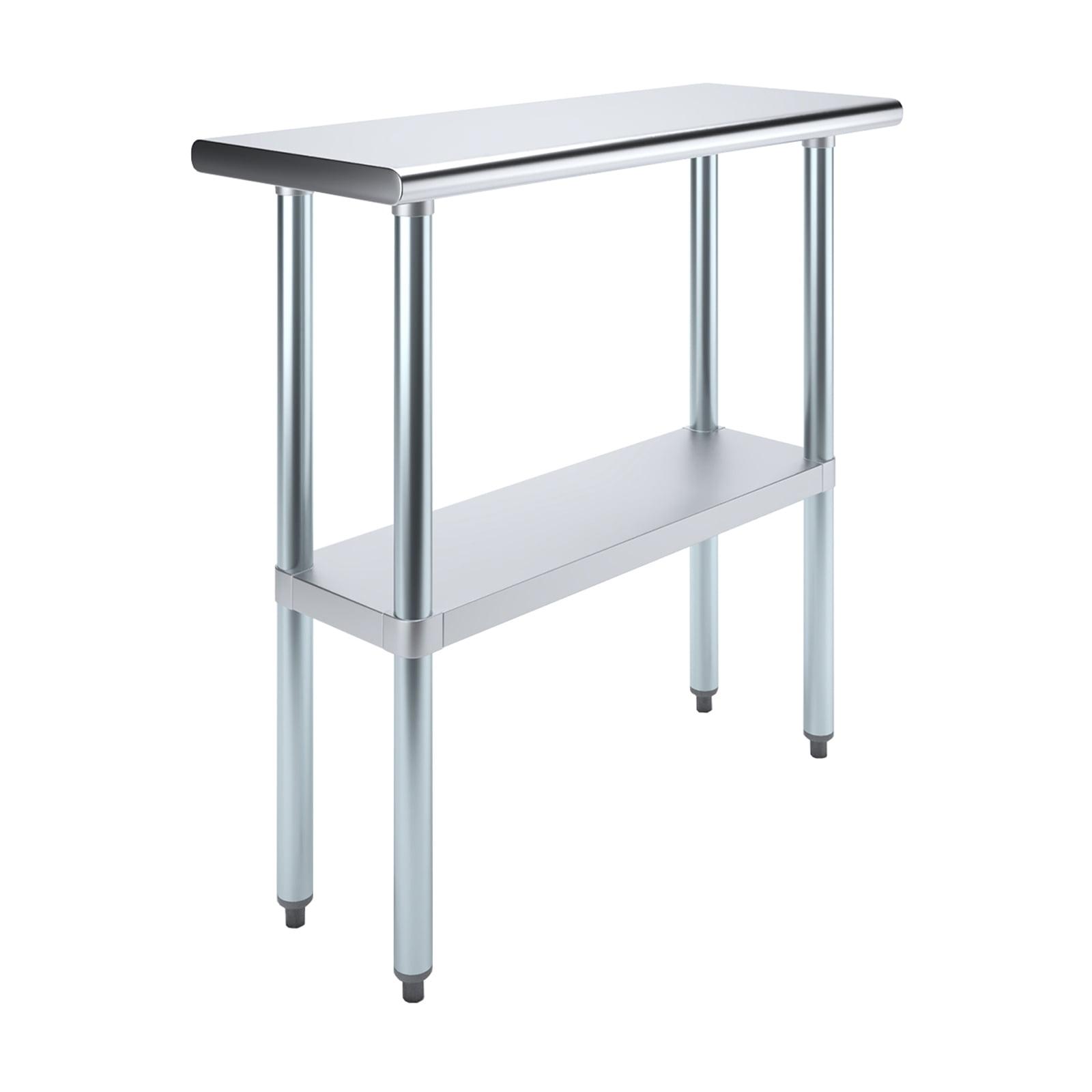 Stainless Steel Work Table with Undershelf. Metal Prep Table. NSF - Certified