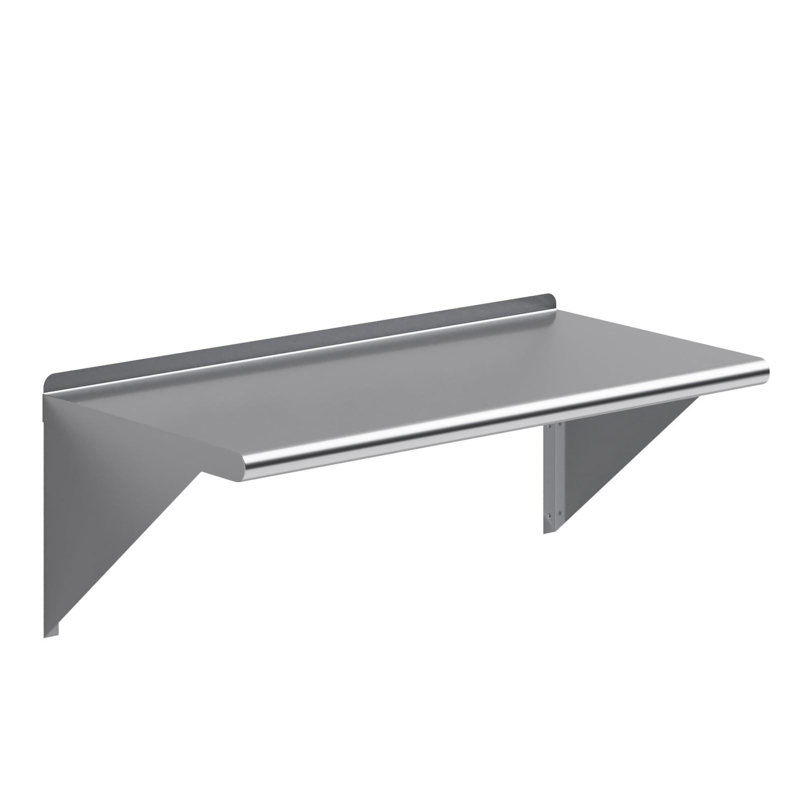 AmGood 18 in. x 36 in. Stainless Steel Wall Shelf | NSF Certified | Appliance & Equipment Metal Shelving | Kitchen, Restaurant, Garage, Laundry, Utility Room