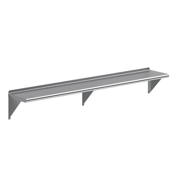 AmGood 12 in. x 72 in. Stainless Steel Wall Shelf | NSF Certified | Appliance & Equipment Metal Shelving | Kitchen, Restaurant, Garage, Laundry, Utility Room