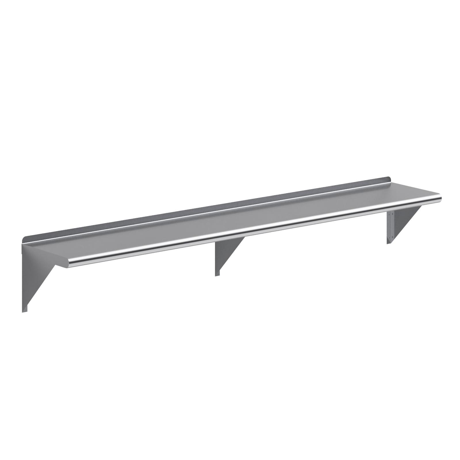 AmGood 12 in. x 72 in. Stainless Steel Wall Shelf | NSF Certified | Appliance & Equipment Metal Shelving | Kitchen, Restaurant, Garage, Laundry, Utility Room