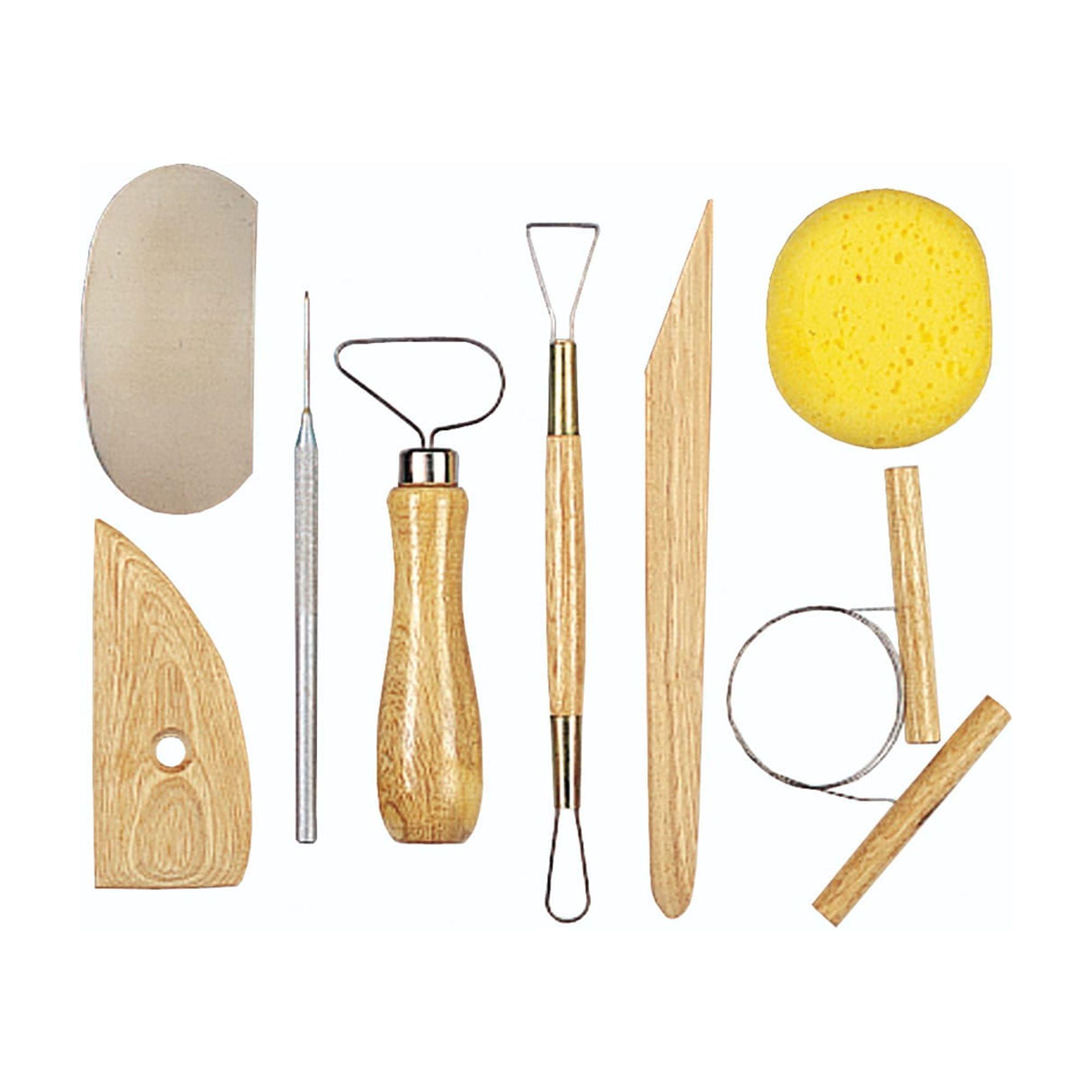 Clay Pottery Tool Kits 8 Pc T Ceramics Wax Carving Sculpting Molding