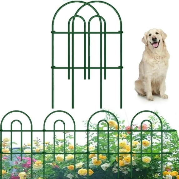 Amagabeli 35panels Decorative Garden Fence 18inchl x 50ft Border Animal Barrier Fence Border Green Thicken