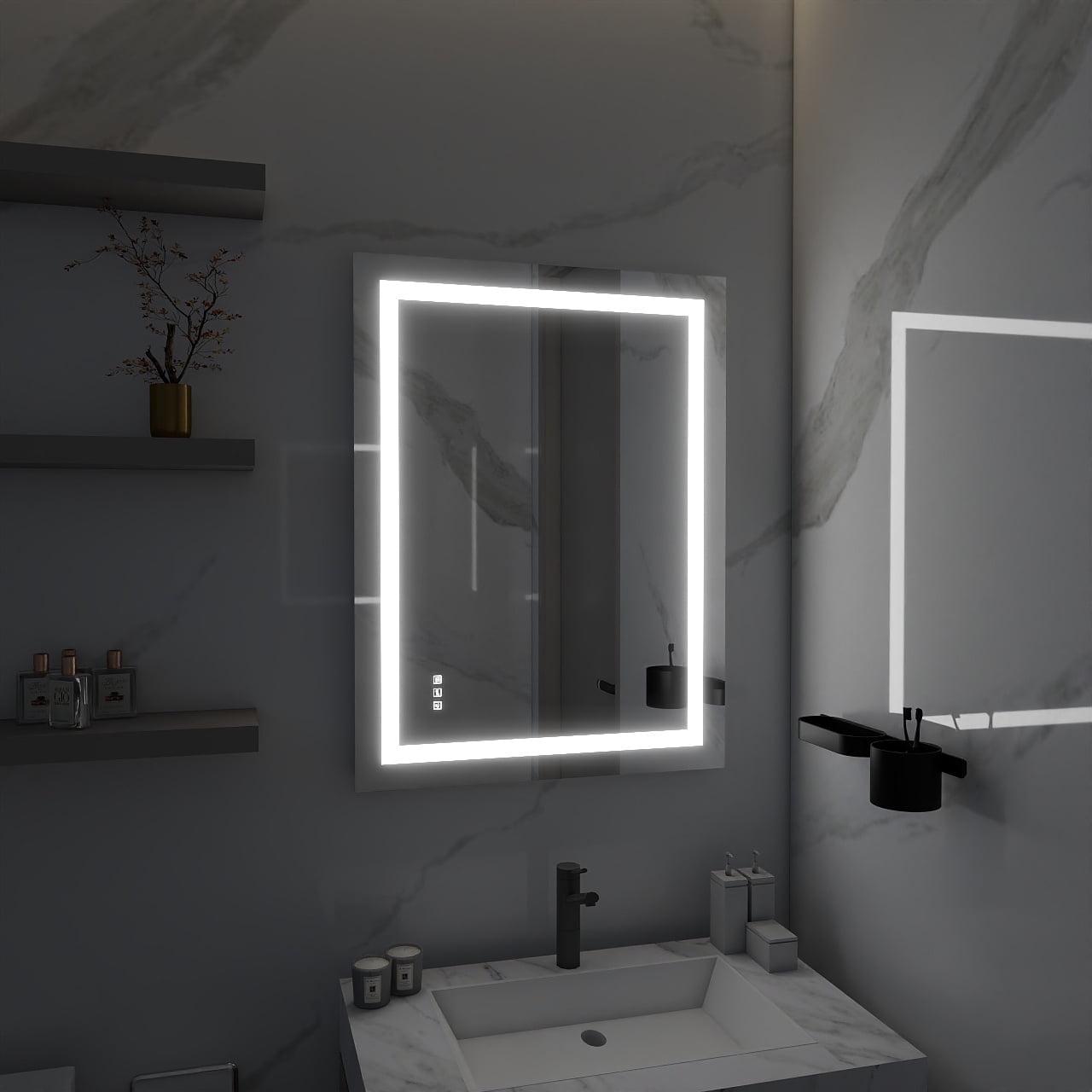 Dreamwerks Mariana 24" W x 32" H Rectangular LED Bathroom Mirror with Dimmer & Defogger
