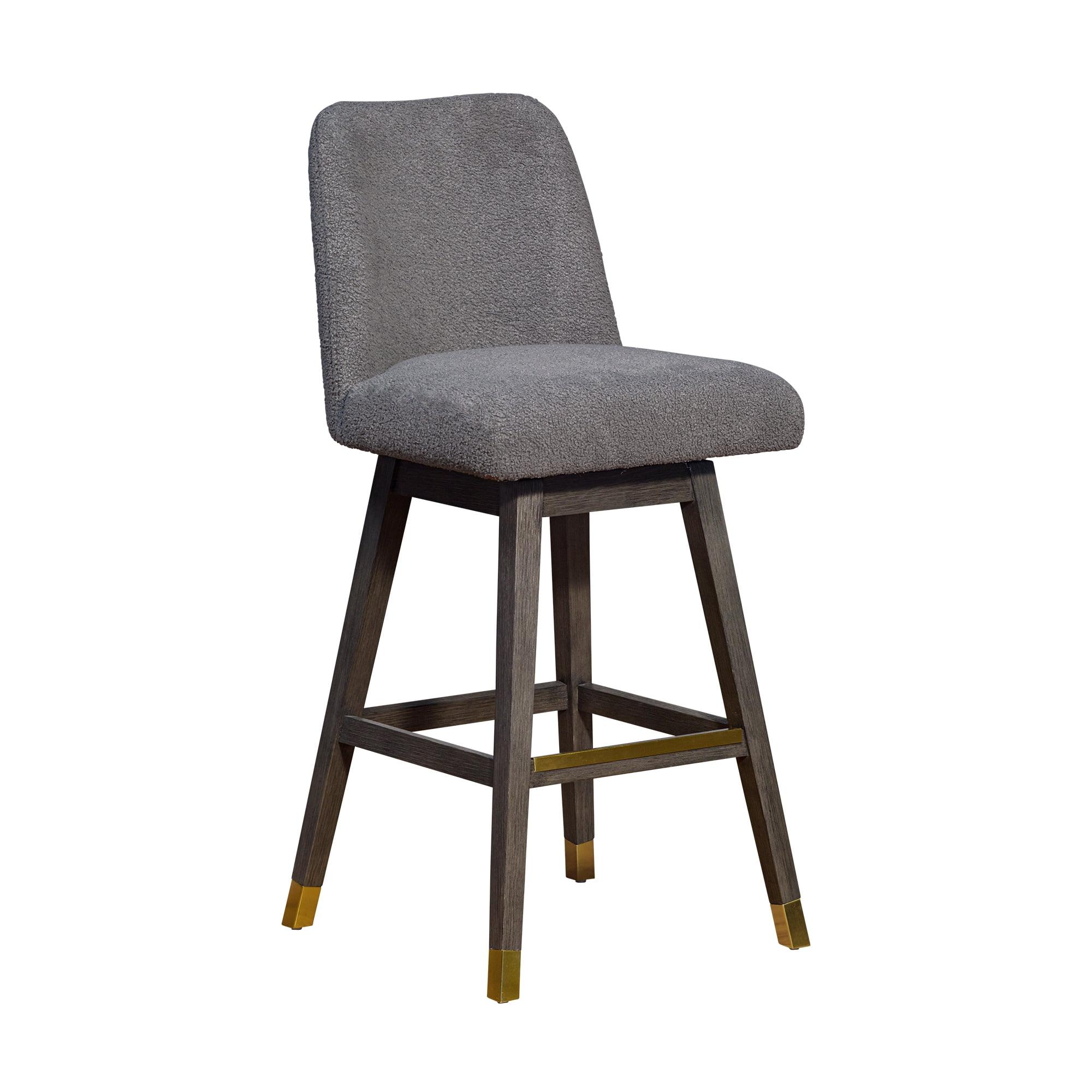 Armen Living 40" Amalie Swivel Barstool Gray