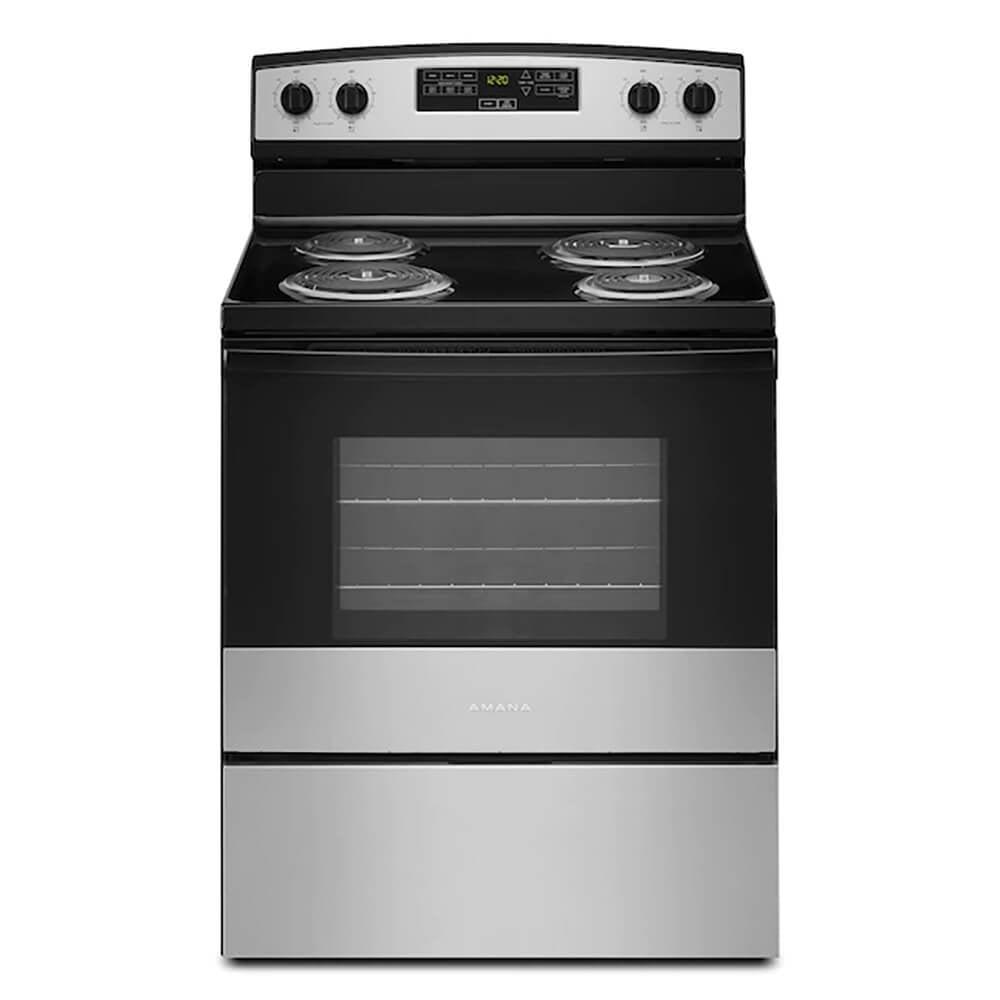 Amana 30-inch 4.8 cu ft Electric Range in Stainless Steel