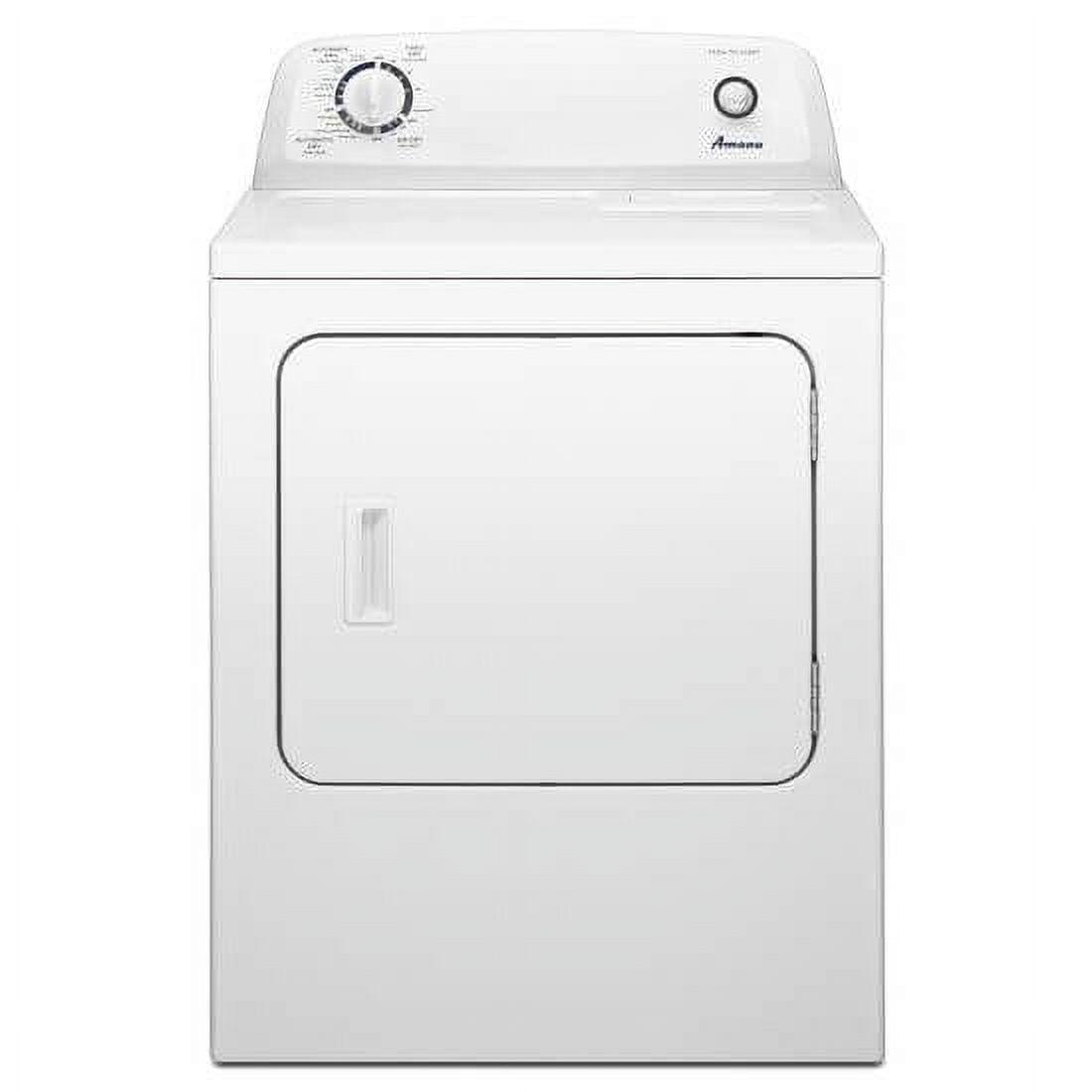 White 6.5 cu. ft. Electric Dryer with Moisture Sensing