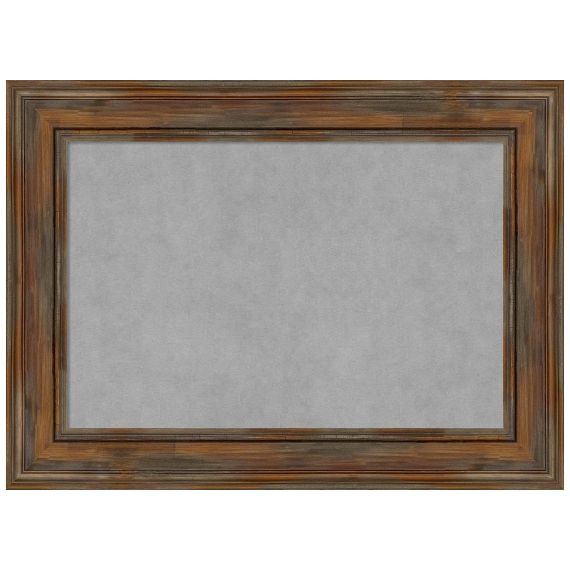 Alexandria Rustic Brown Wood Framed Magnetic Memo Board