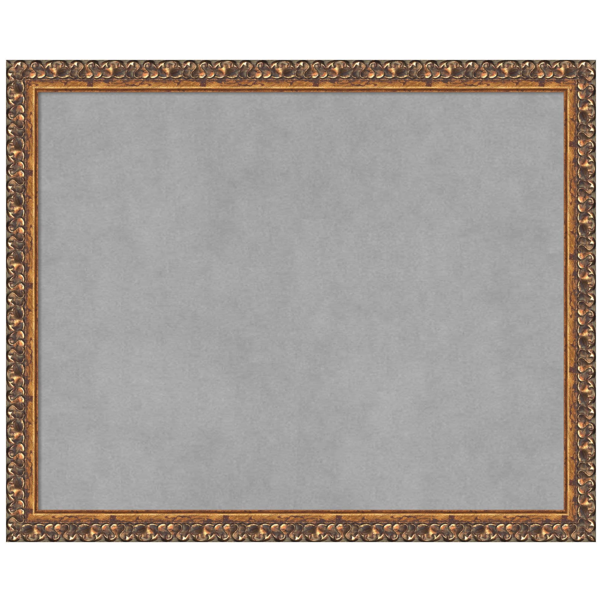 Antique Bronze Framed Grey Magnetic Memo Board 20x16