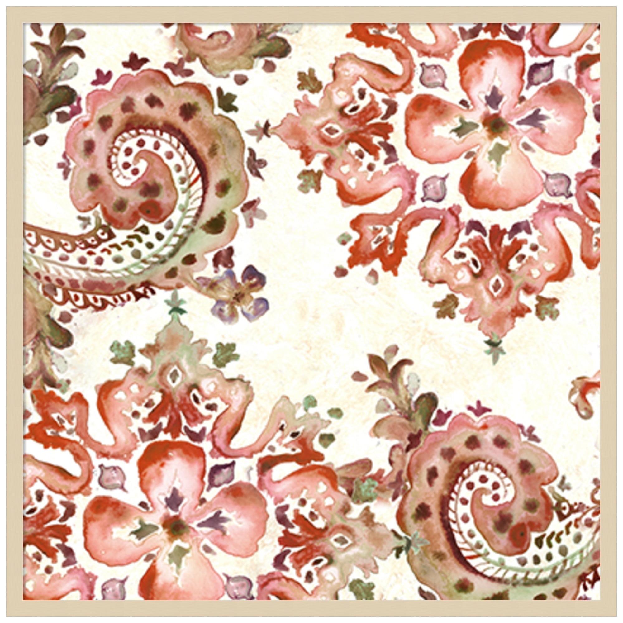 Amanti Art 33"x33" Artisan Medallion Pattern II by Tre Sorelle Studios Wood Framed Wall Art Print