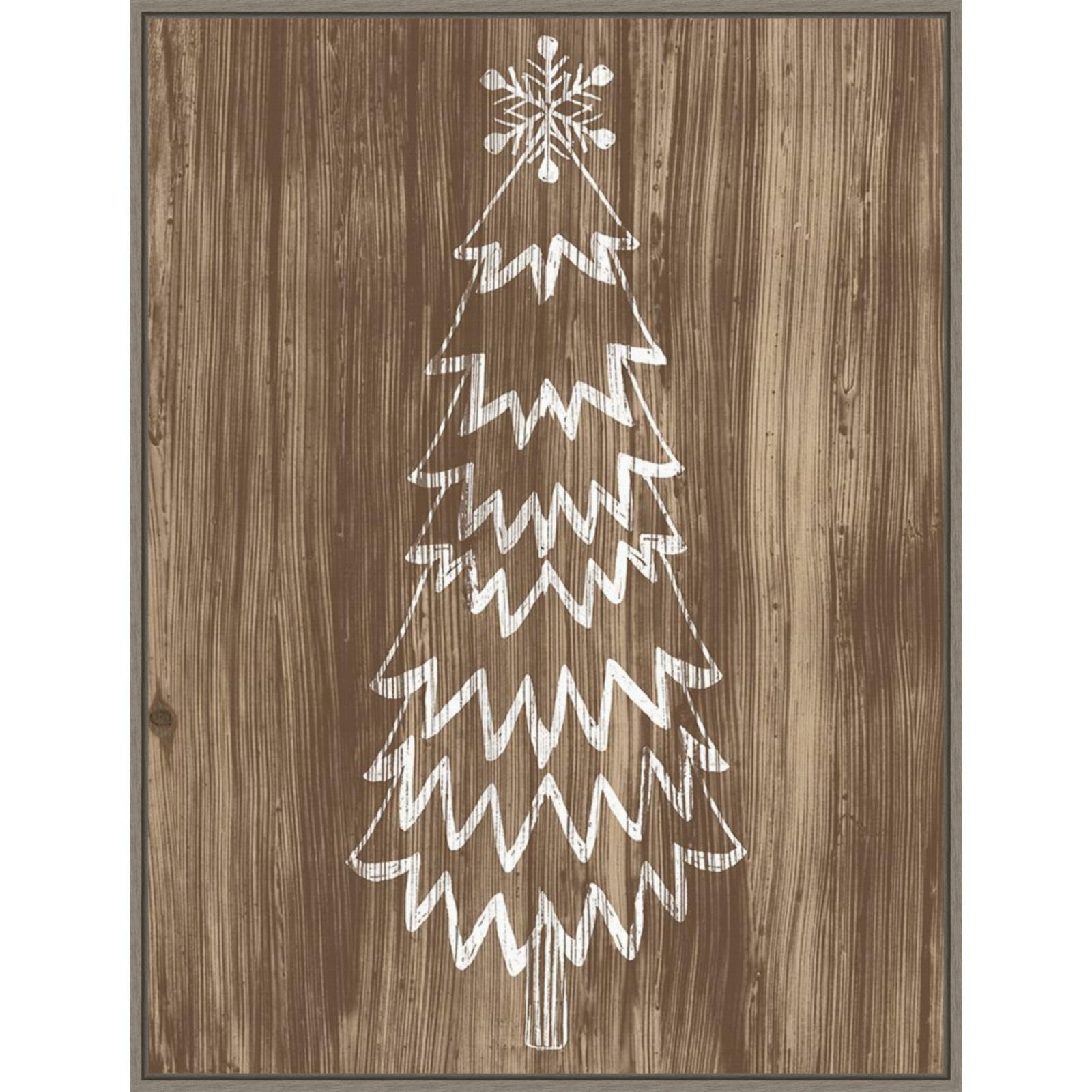 Amanti Art Barnwood Wonderland VIII Tree Framed Canvas Wall Art Print