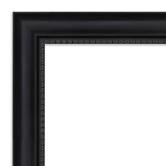41"x29" Astor Framed Bathroom Vanity Wall Mirror Black - Amanti Art: Modern Rectangular, Satin Finish