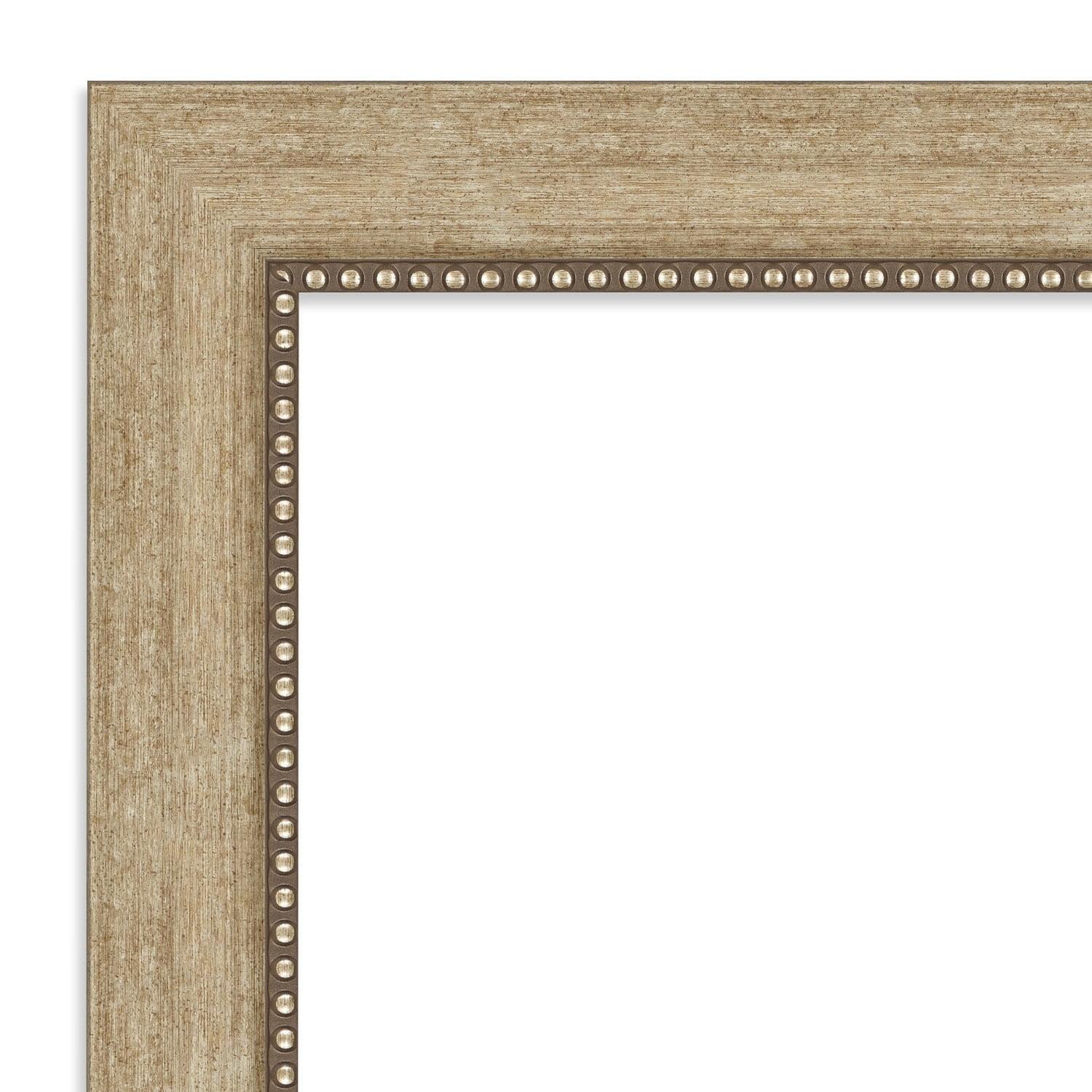 Amanti Art Beveled Bathroom Wall Mirror - Astor Frame Astor Champagne Outer Size: 33 x 27 in Gold