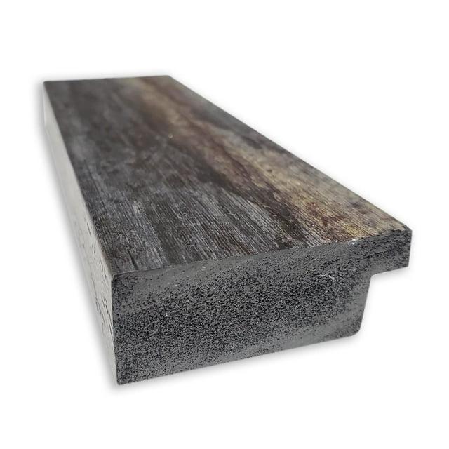 22" x 28" Bark Rustic Framed Bathroom Vanity Wall Mirror Charcoal - Amanti Art: Beveled, Polystyrene Frame, Wall Mounted