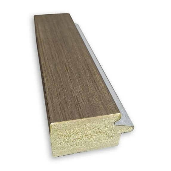 Amanti Art Beveled Bathroom Wall Mirror - Eva Narrow Frame Eva Brown Narrow Outer Size: 23 x 23 in Silver, Brown