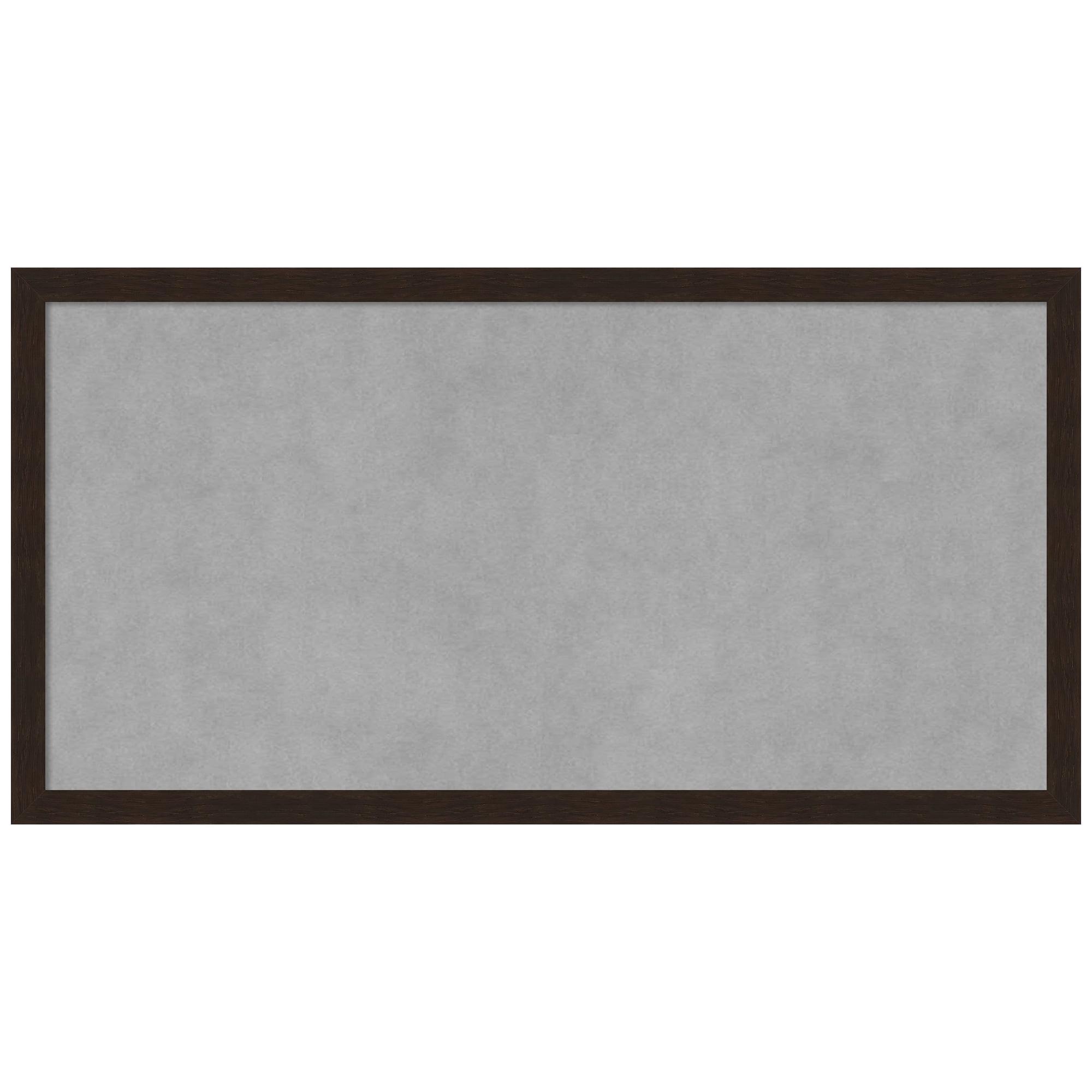 Carlisle Espresso Narrow Framed Silver Magnetic Memo Board