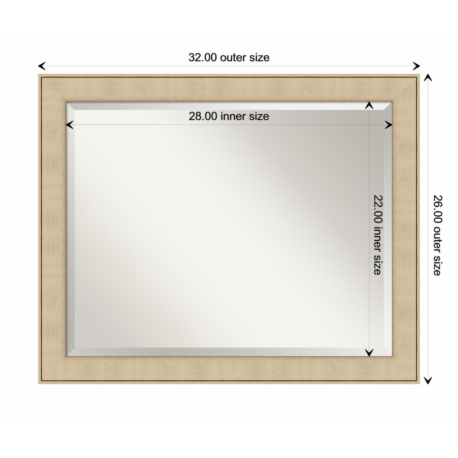Amanti Art Classic Honey Silver Beveled Wall Mirror 26 x 32 in.