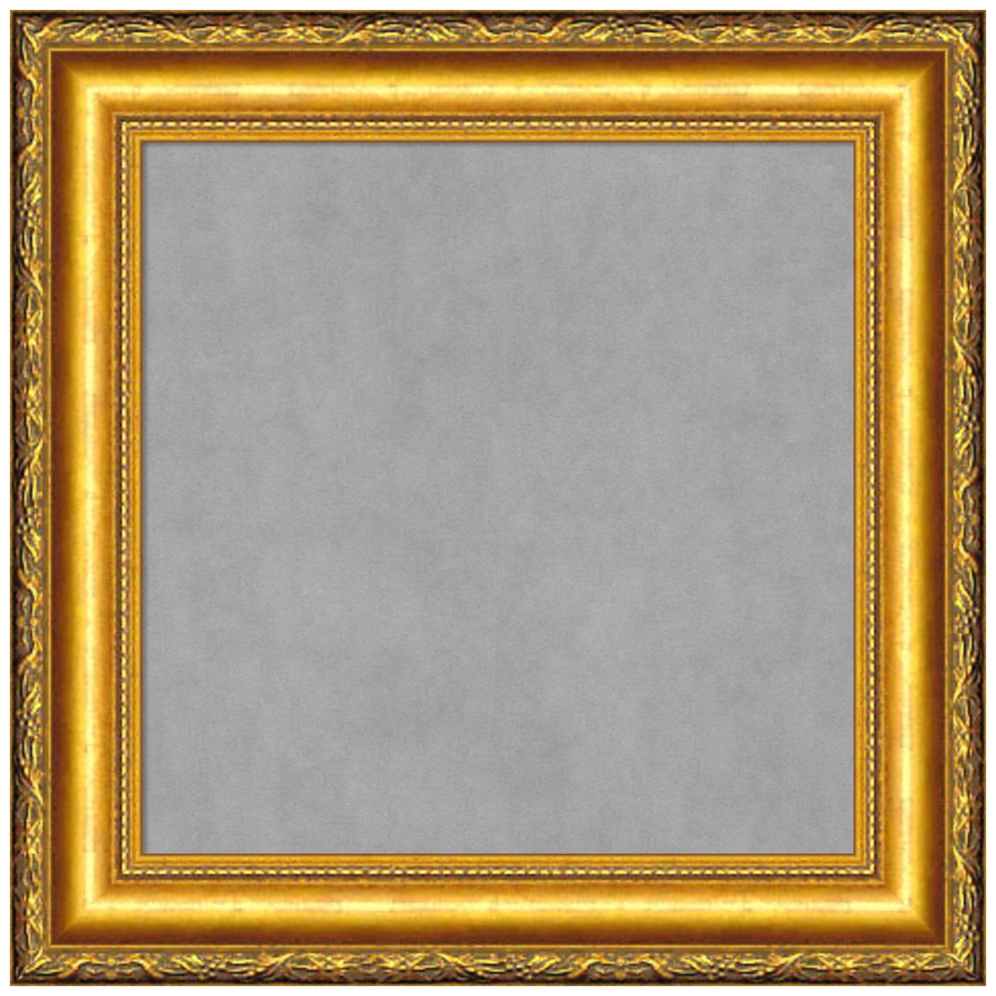 Gold Framed Grey Magnetic Memo Board 12x12