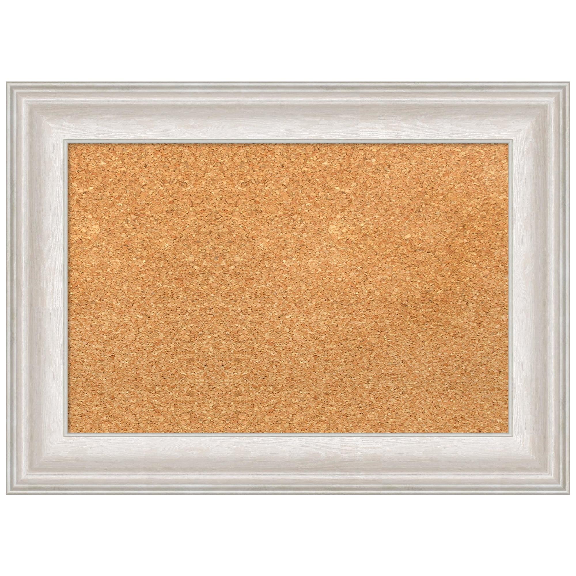 Amanti Art Natural Cork Board Framed Trio White Wash Silver Bulletin Board 22 in. x 16 in.